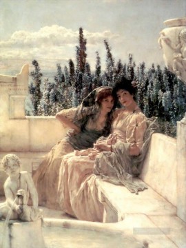Sir Lawrence Alma Tadema Painting - Whispering Noon Romantic Sir Lawrence Alma Tadema